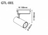 GTL-001 單臂軌道燈 兩線 15W